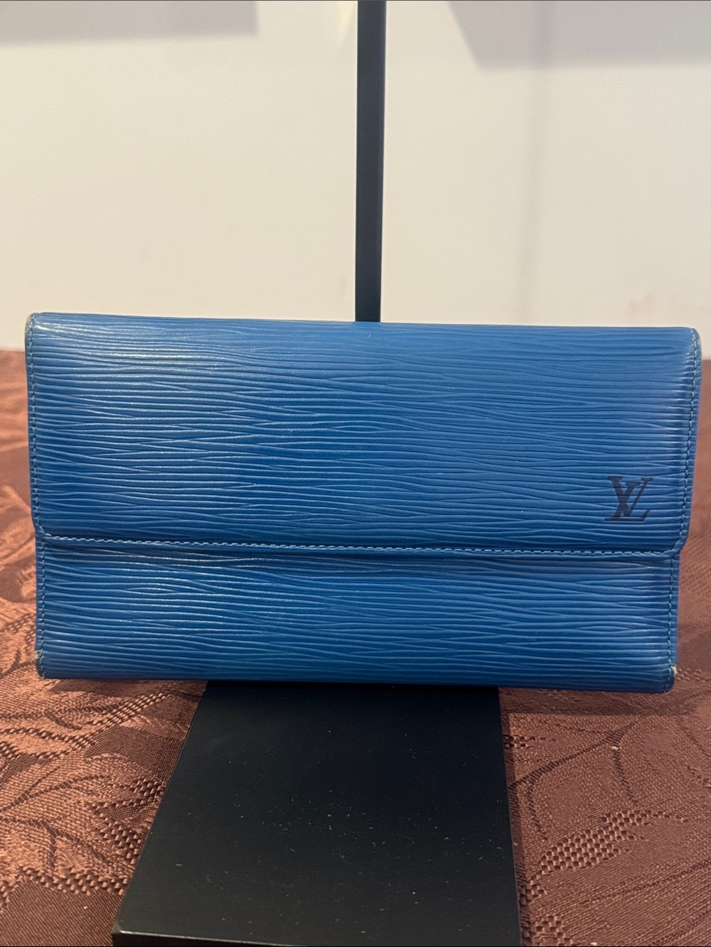 Louis Vuitton Bright Malletier Blue Epi Leather Wallet